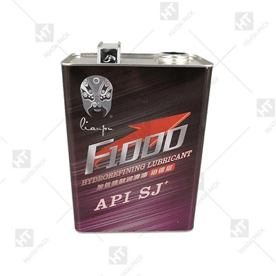 Lata de óleo de motor estilo F